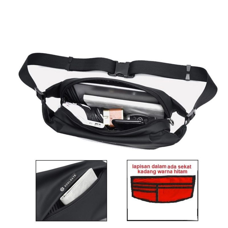 Waistbag Exer Dua Muka Bisa Bolak-Balik Waist Bag  Bolak-Balik good ok