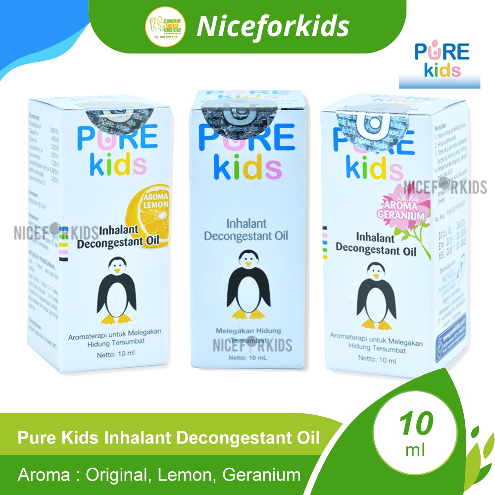 Pure Kids Inhalant Decongestant Oil 10ml / Pure BB Obat Hidung Tersumbat / Aromaterapi Pelega Hidung Tersumbat Anak Purekids