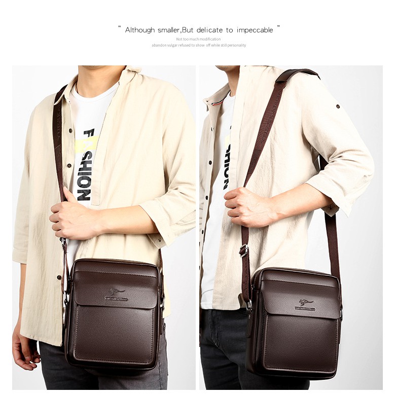 [ORIGINAL] Yueskangaroo Tas Selempang Kulit Import Pria Korean Fashion Casual Style Shoulder Bag's