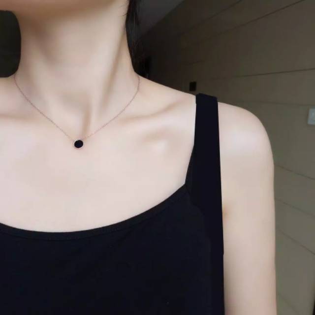 KALUNG TITANIUM BLACK STONE ANTI KARAT SELAMANYA