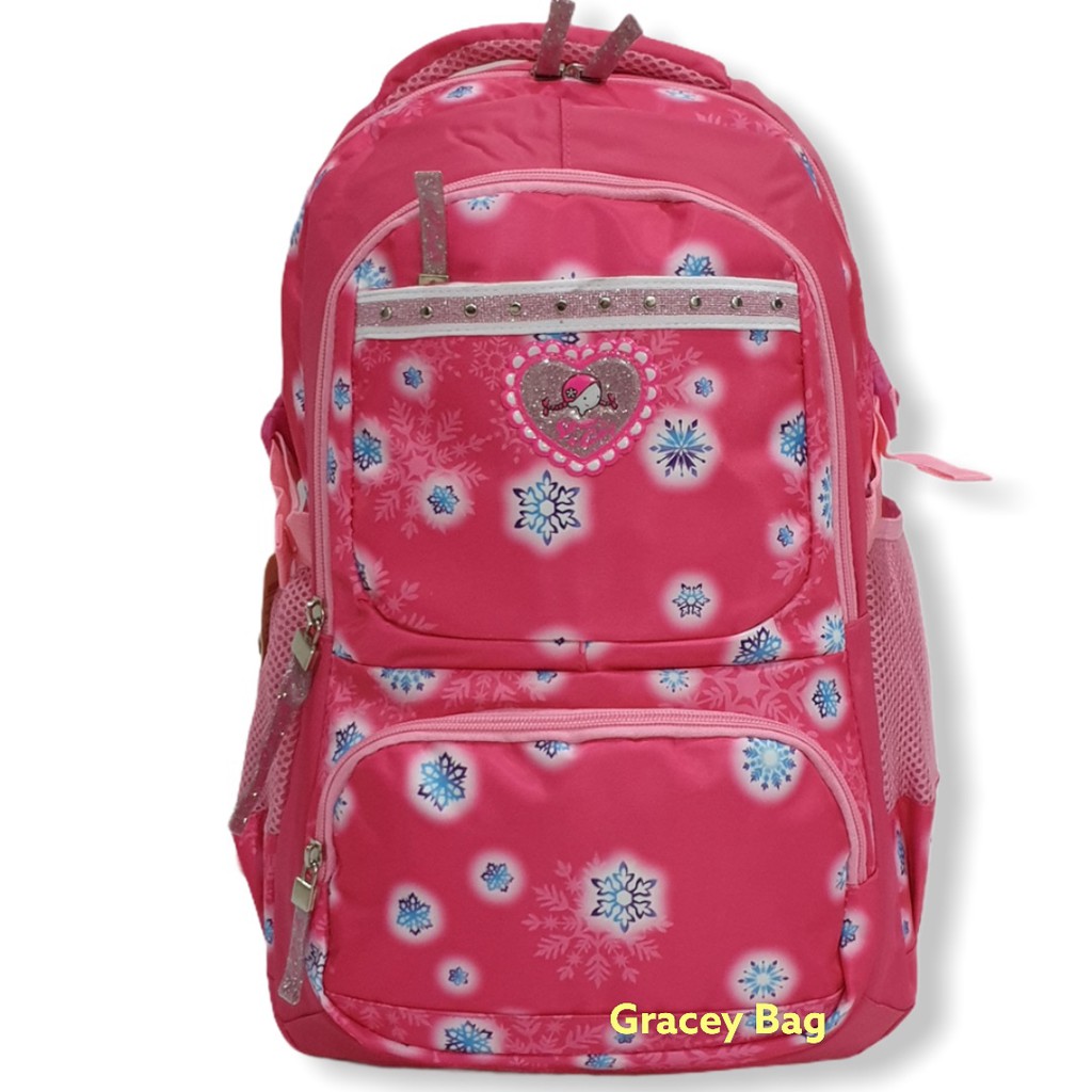 GB-78020S Tas Ransel Anak Perempuan Silvergirl Motif Snowflaxes