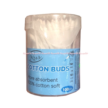 Kris Cotton Buds 100pcs Kosmetik Untuk Membantu Area Make Up Cotton Bud Cosmetic Korek Kuping Ujung Runcing Pakai Botol