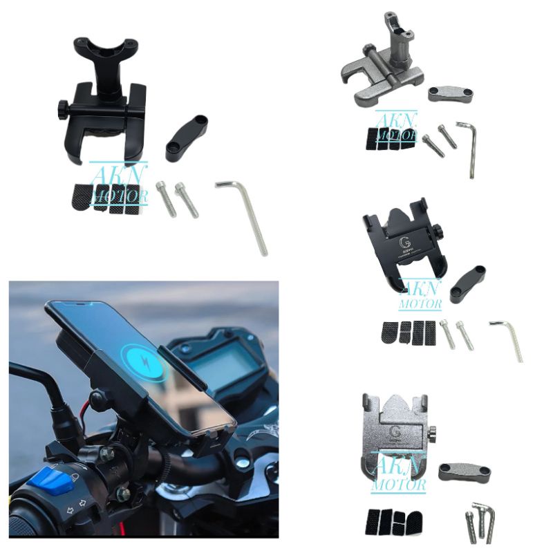 Holder hp motor/sepeda jepit distang bracket holder hp all motor