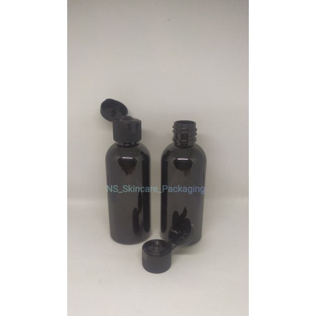 Botol fliptop 60ml hitam tutup fliptop hitam / Botol hand sanitizer