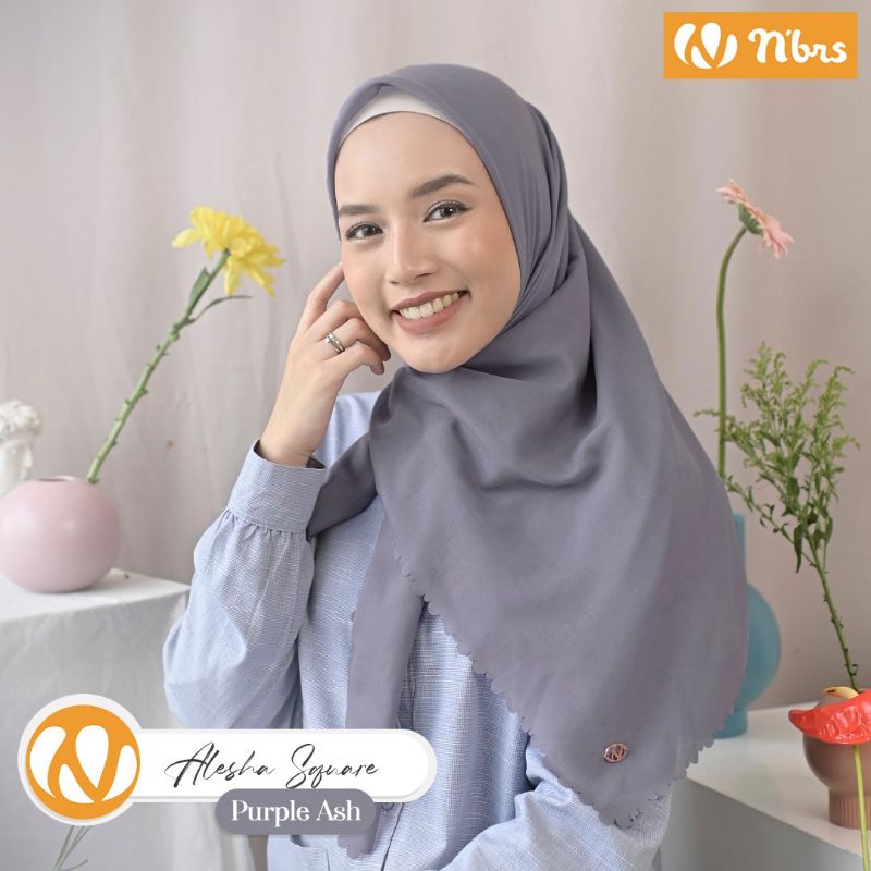 NIBRAS// Hijab Voal Ultrafine/Alesha Square by Nibras 120x120 cm/Kerudung Voal Ultrafine/Hijab Voal/