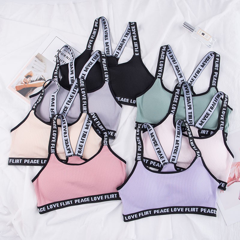 ❀ Chingu ❀ PW086 COD Sport Bra Olahraga Push Up Gym Yoga Tanpa Kawat  Halus Elastis Import Surabaya