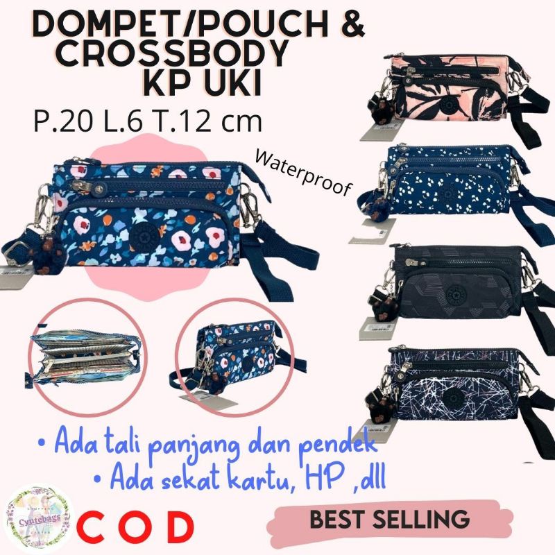Dompet wanita pouch bisa selempang wallet card waterproof Kp Uki