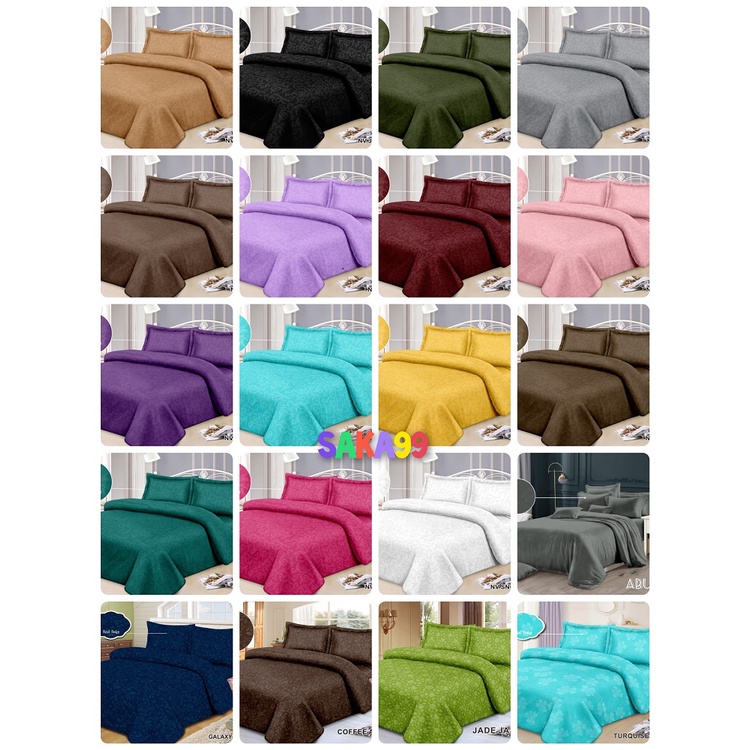 SPREI SINGLE 120x200 dan 90x200 (SPREI SAJA)-Motif Acak Polos