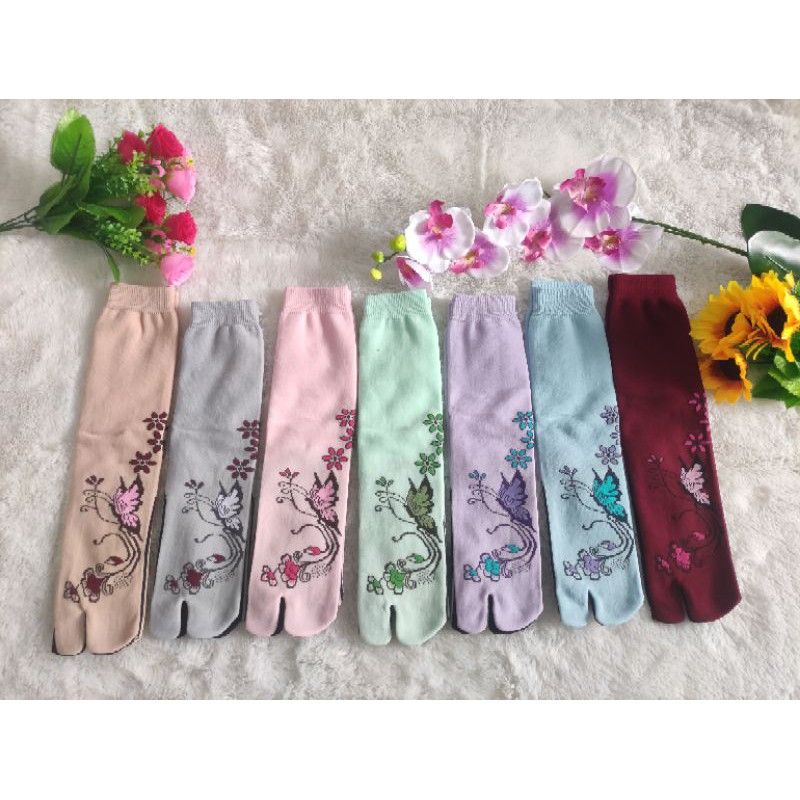 KAOS KAKI JEMPOL POLOS &amp; MOTIF, KAOS KAKI MUSLIMAH 35CM POLISTER