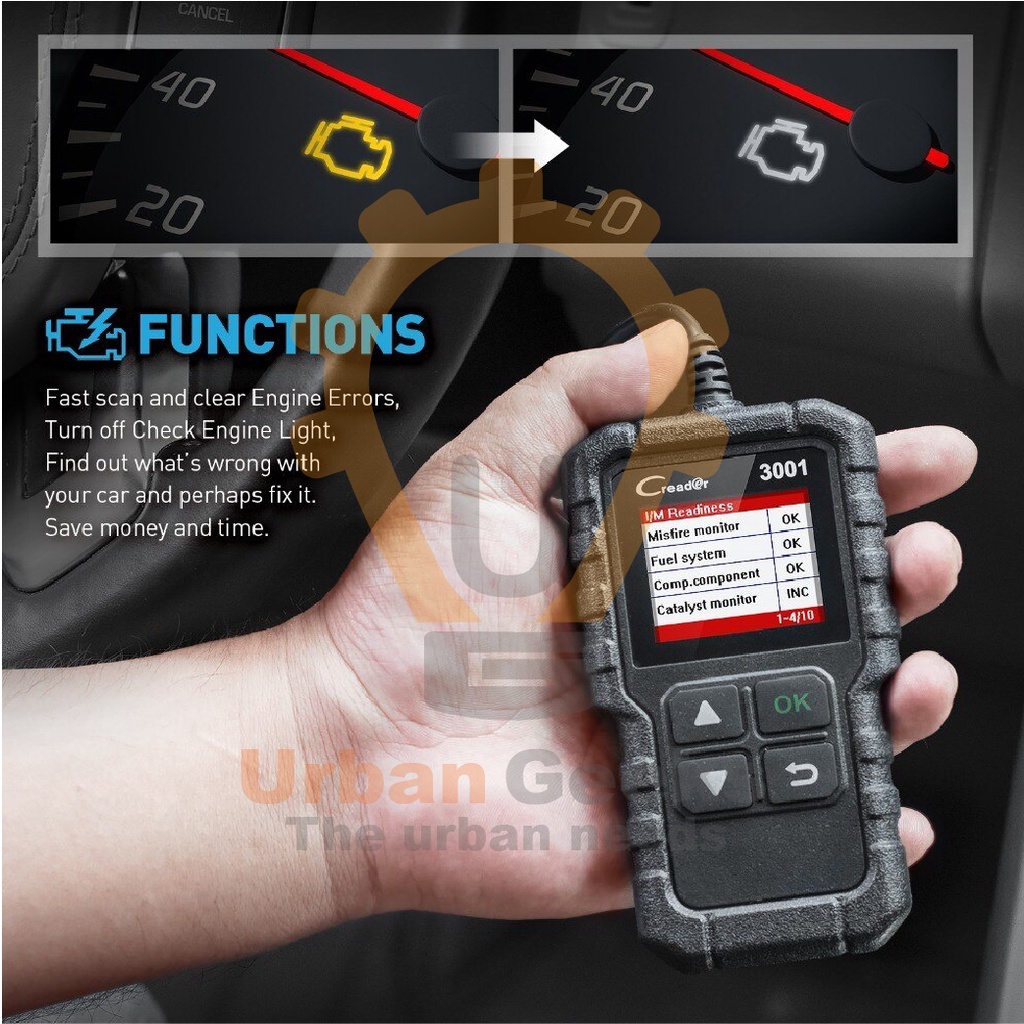 LAUNCH Creader 3001 Full OBD2 OBDII Code Reader Scan Tools Diagnostic