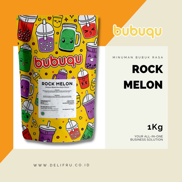 

POWDER DRINK ROCK MELON BUBUQU - BUBUK MINUMAN BUAH ROCK MELON