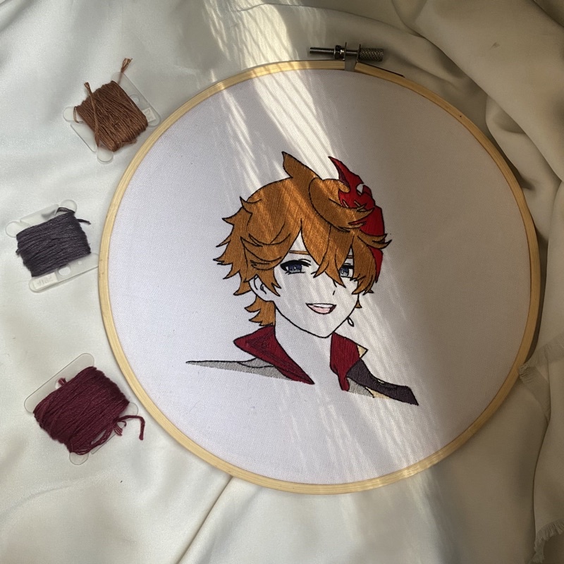 anime embroidery — childe [genshin impact]