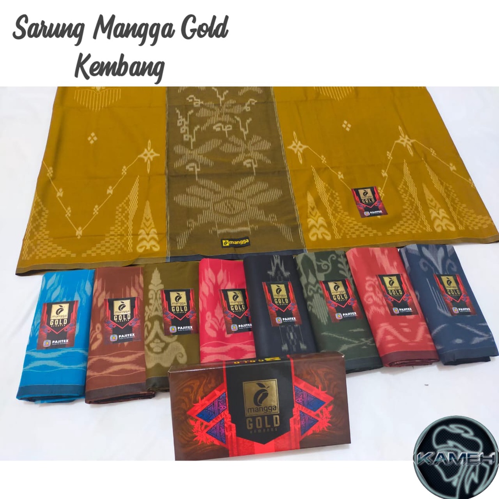 SARUNG MANGGA GOLD MOTIF KEMBANG TERBARU