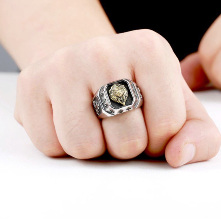 Perhiasan Bandana Antik Gaya Punk Vintage Warna Emas untuk Pria