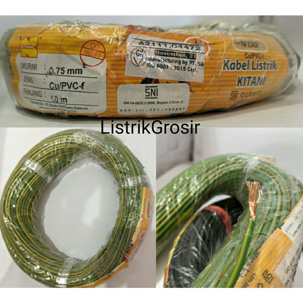 Kabel NYAF 1 X 0.75mm KITANI Kabel Serabut Tembaga 1X0,75mm Kabel Body