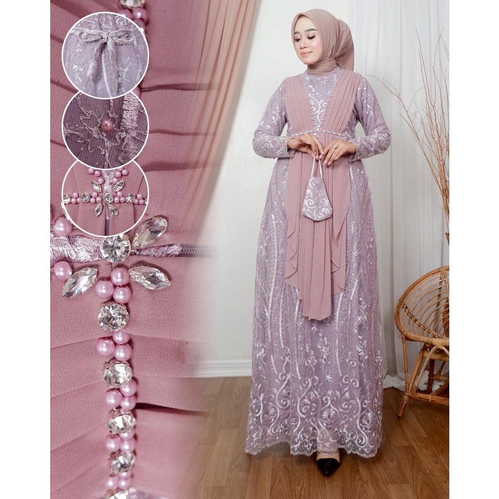 Gamis Asyila / Kebaya Modern Original / Gamis Pesta / Fashion Muslimah