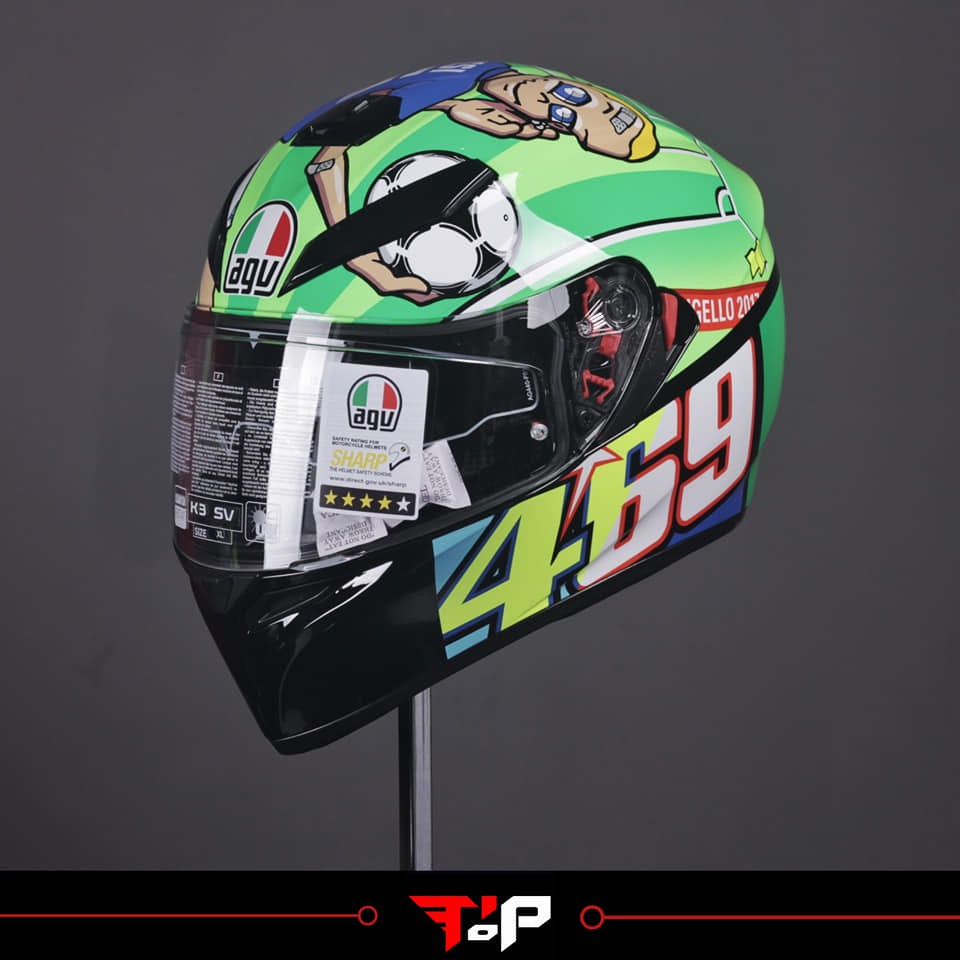 AGV K3 SV ROSSI MUGELLO 2017 HAYDEN TRIBUTE 469 HELM FULL FACE