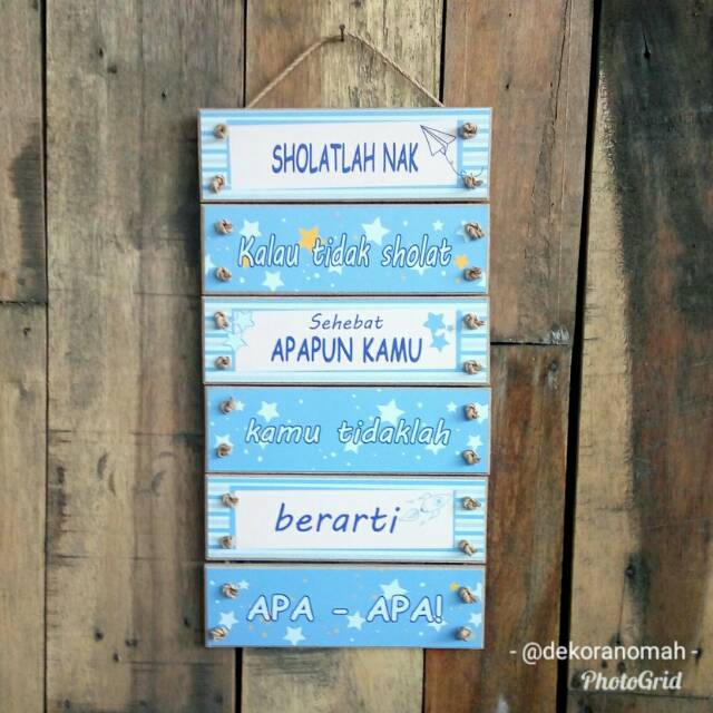 Walldecor 6 Renteng Pengingat Sholat Untuk Anak