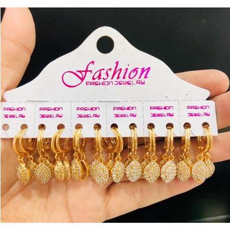 Anting Dewasa Xuping Gold Anting Dewasa Model Clip Permata