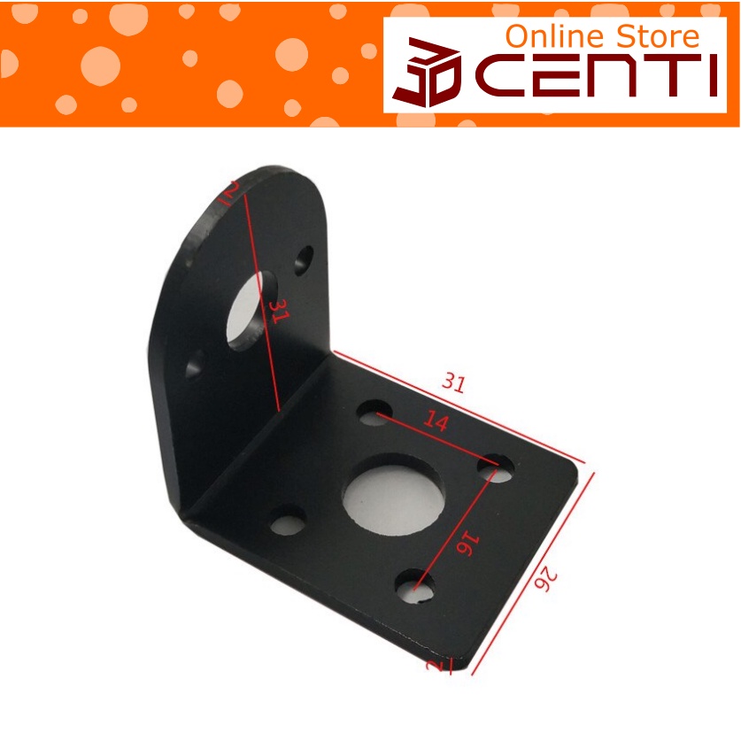 Dudukan motor DC 370 Stand Bracket Mount 25mm JGA25-370 25GA