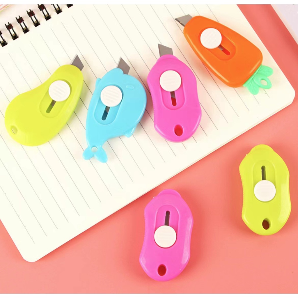 [COD] Cutter Mini Lucu Pisau Kecil Warna Warni