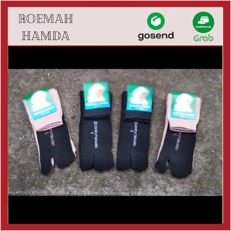 Kaos kaki Muslimah wanita Jempol Semata Kaki / Sebetis / selutut Remaja Dewasa