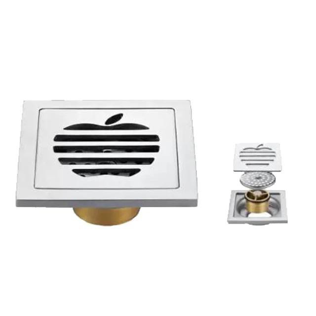 Saringan Got APPLE Stainless Tebal - Floor Drain Saringan Air Kamar Mandi 2inch Apel Kuningan A41