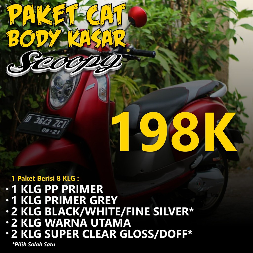 Paket Cat Body Kasar Motor Scoopy / Sapporo Spray