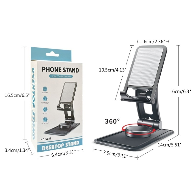 Stand Holder Hp / Tablet Bisa Dilipat / Berputar 360 Derajat