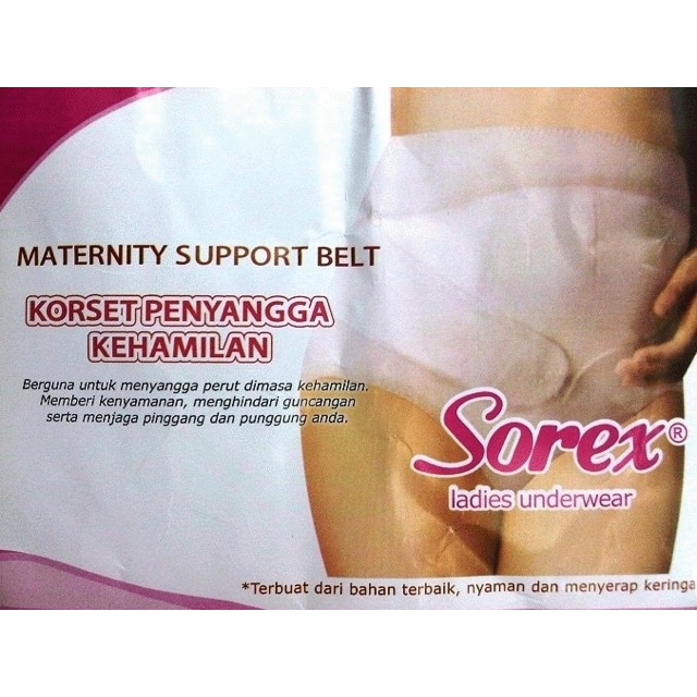 Korset Penyangga Pengaman Perut Ibu Hamil ( Maternity Corset Belt Sorex / Sabuk Stagen Penahan Pengikat Menyangga Penjaga Menjaga Kehamilan  )