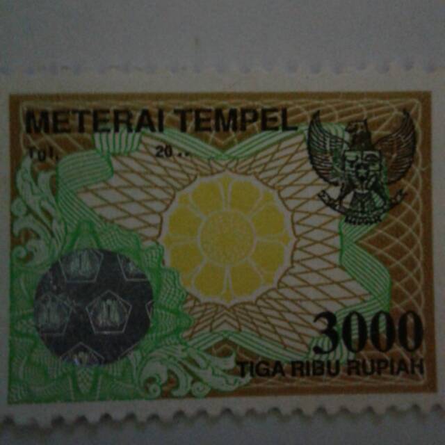 Materai 3000 tahun 2000 sampai 2002
