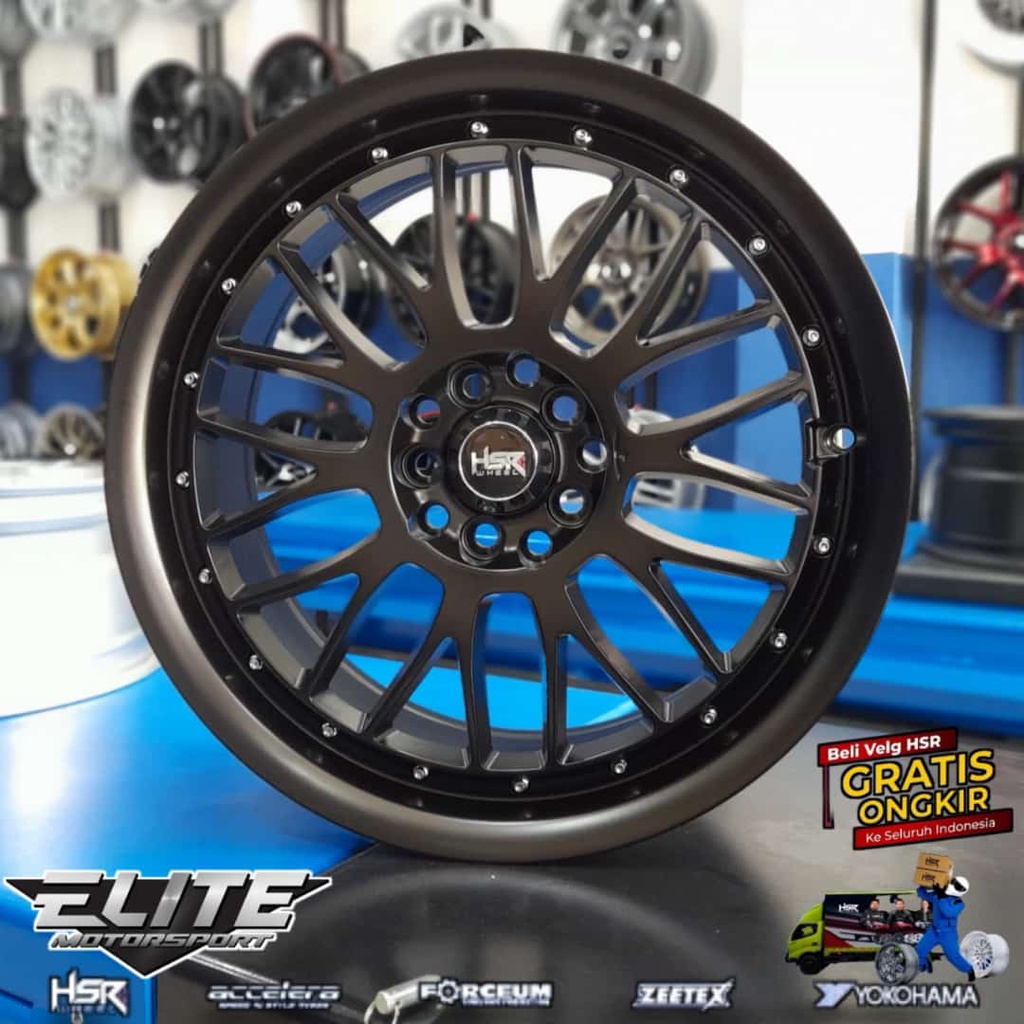 Velg HSR Lemans Ring 17x75 Velg Mobil Ertiga Innova Lubang 5 Pcd 100 - 114