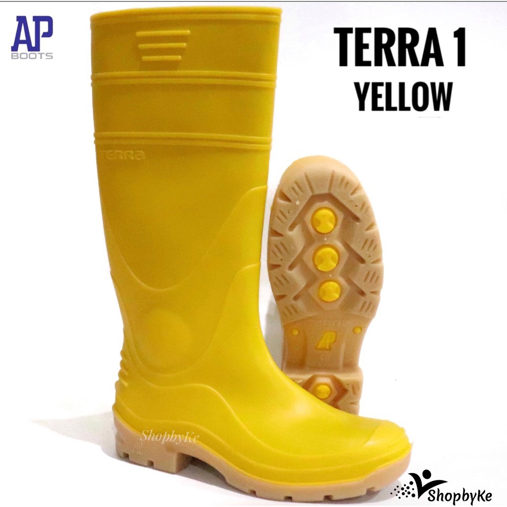 Sepatu Boots Karet merk AP Terra 1 Kuning Size 38-42