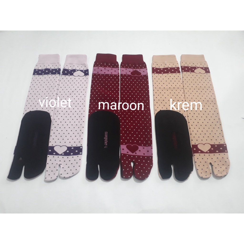 12 pasang kaos kaki jempol muslimah motif pullove