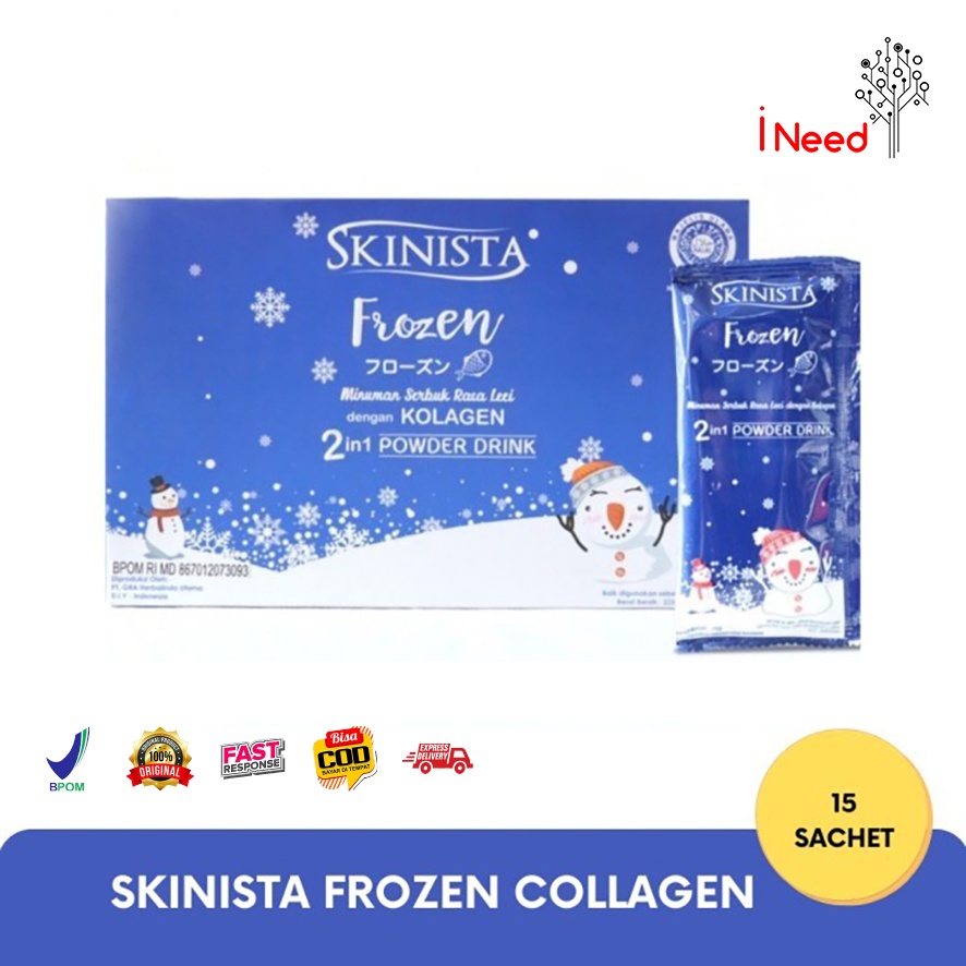 (INEED) SKINISTA FROZEN COLLAGEN 2 IN 1 Powder Drink, Serbuk