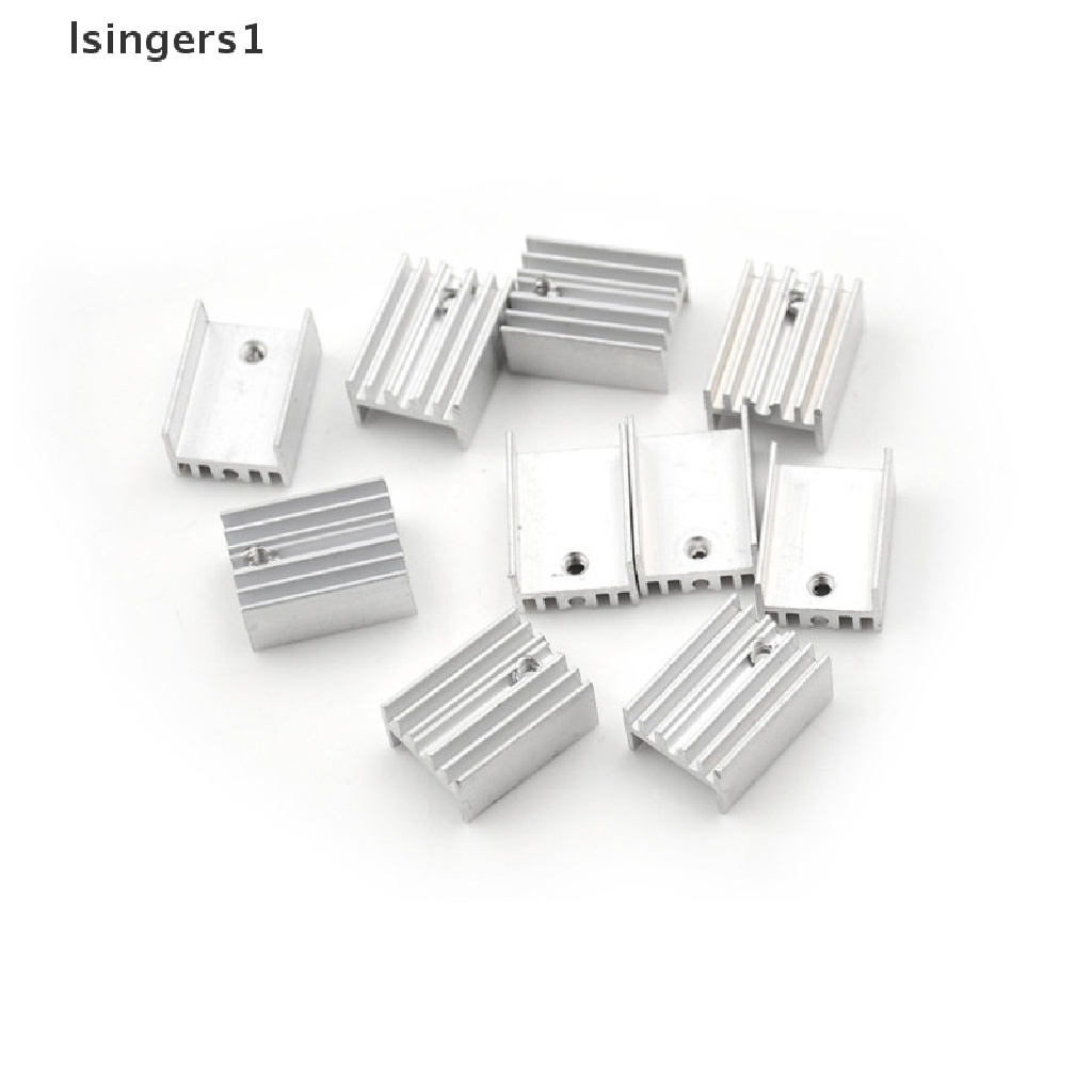 (lsingers1) 10pcs / Set Heatsink Aluminum 20x15 X 10mm Untuk Transistor TO-220 0 0 0 0 0