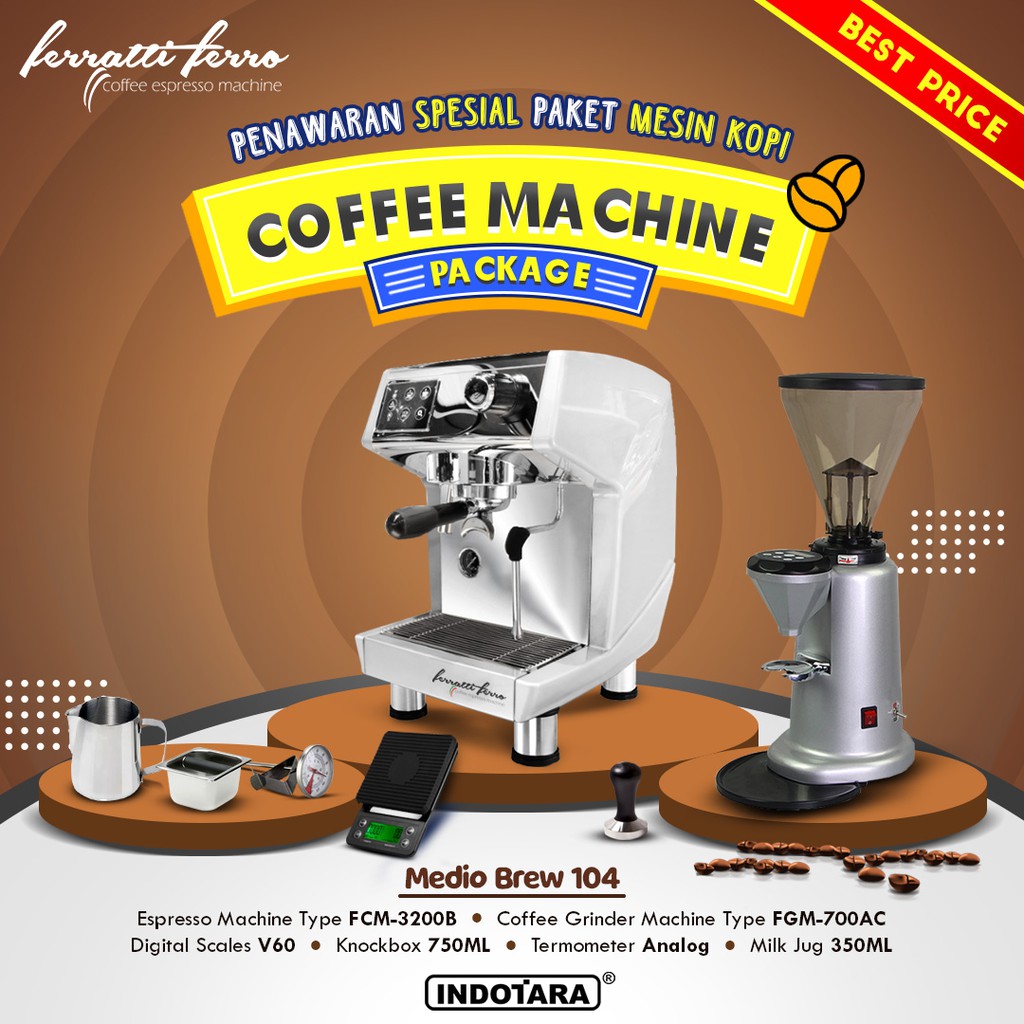 Paket Mesin Kopi Medio Brew 97 - 104