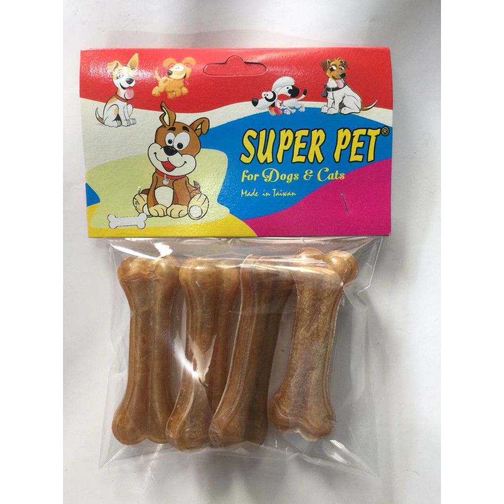 snack tulang anjing rasa susu Pressed bone 3&quot; RBP20034- WHITE RBP1003 Natural