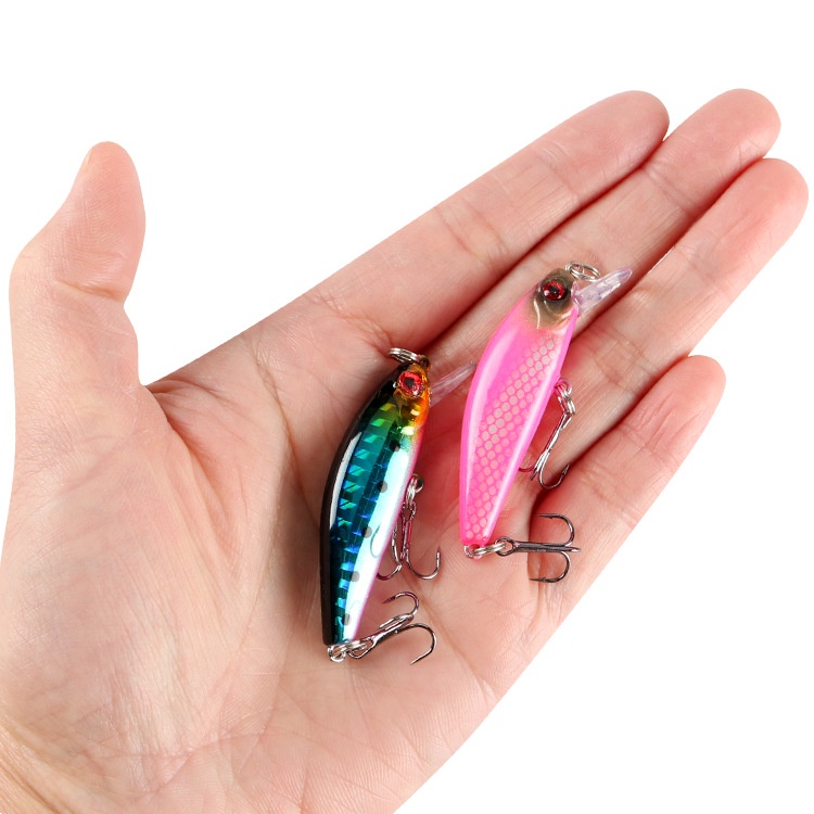 1pcs 5.5cm 6g Ikan Kecil Bass Tenggelam Umpan Pancing Crankbaits Crankbaits Hooks Baits Tackle