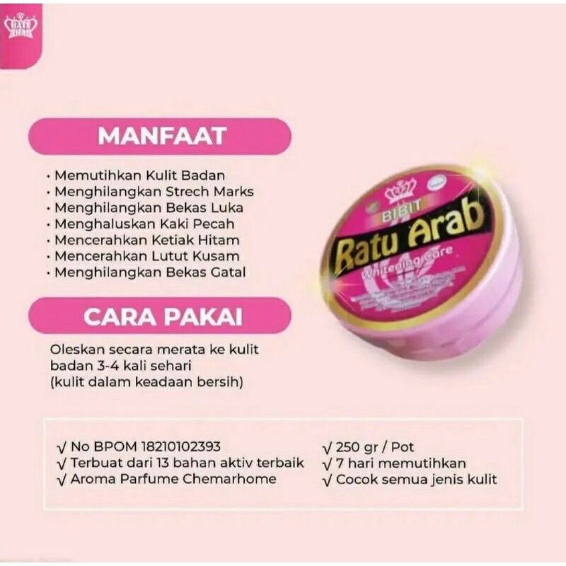 ORIGINAL ✓ GRATIS MASKER WAJAH ROREC ✓ BIBIT RATU ARAB ORIGINAL BPOM