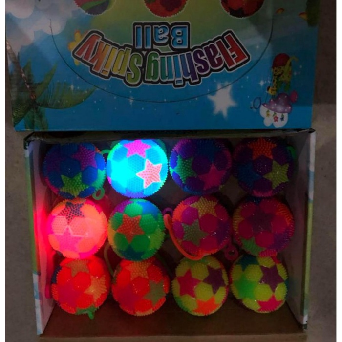 Mainan Ubur Bola Nyala Flashing Spiky Ball (Satuan) - Bola Cit Cit Lampu