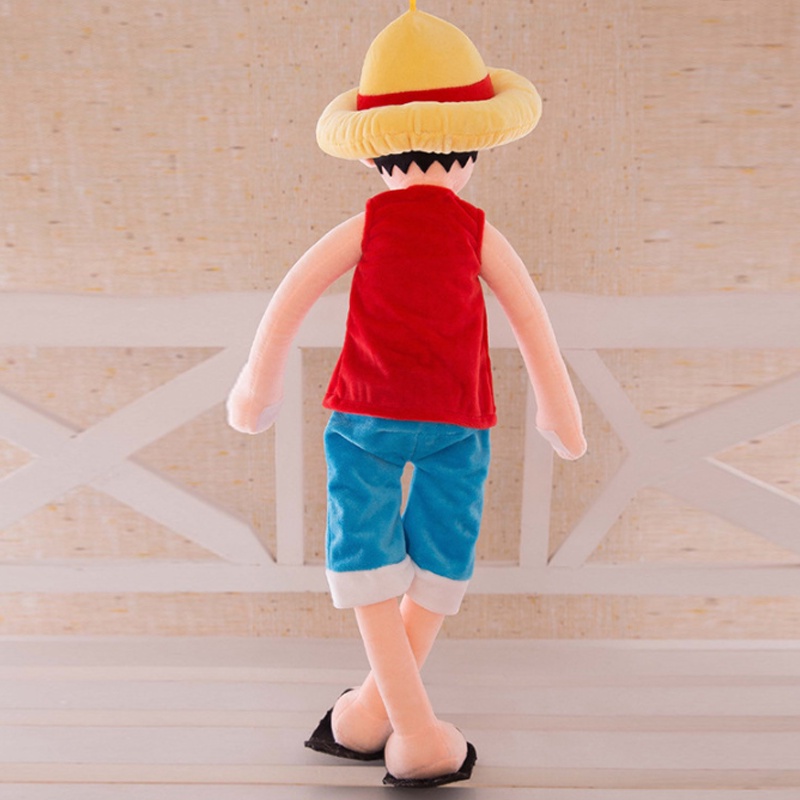 Big Size 85/120cm Japan ONE PIECE Luffy Cartoon Plush Doll Giant Luffy Soft Stuffed Toy Children Kids Gift Cotton Luffy Plush Toy