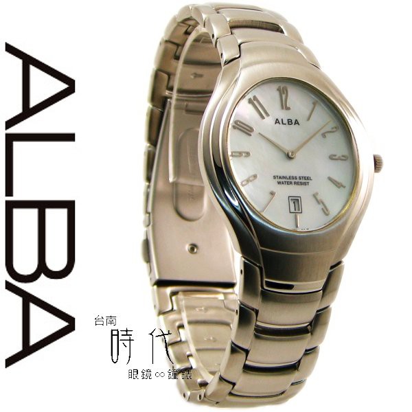 Alba AVKC49X1 WhiteOval  Dial Jam Tangan Wanita Original AVKC49 Silver Stainless