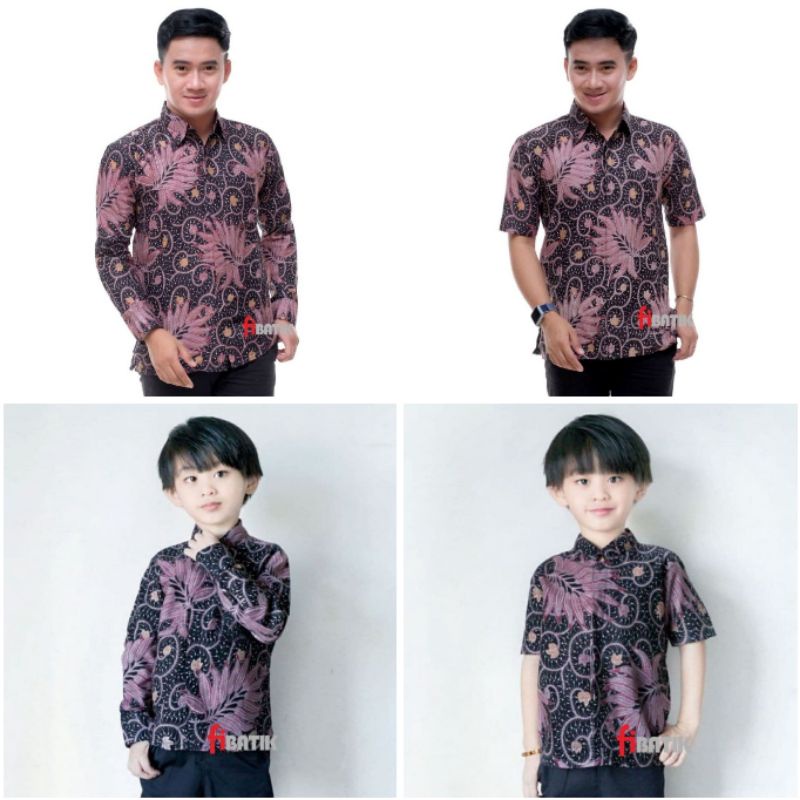 Baju batik couple ayah dan anak Motif Gajahmada Maroon Original jumbo BIG SIZE JUMBO M,L,XL,XXL,MURAH BATIK JUMBO COUPLE &quot;