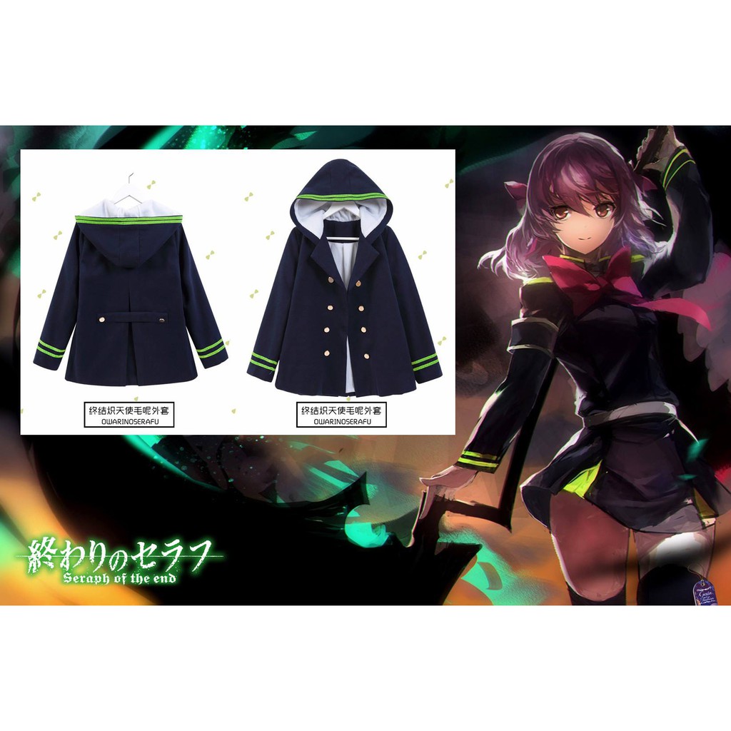 HP41359 Shinoa Hiragi Jacket - Seraph of the end hoodie jaket ons owari no seraph
