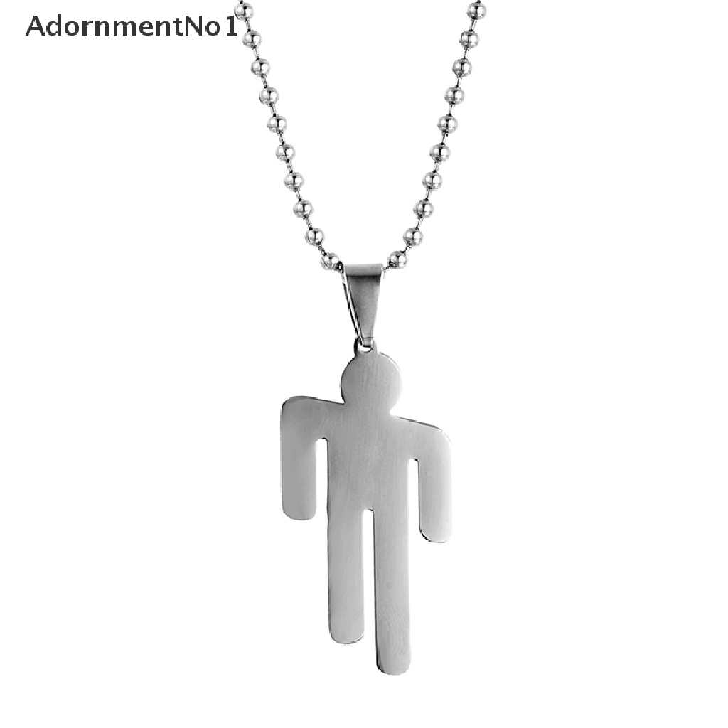 (AdornmentNo1) Kalung Rantai Dengan Liontin Billie Eilish Bahan Stainless Steel Untuk Wanita