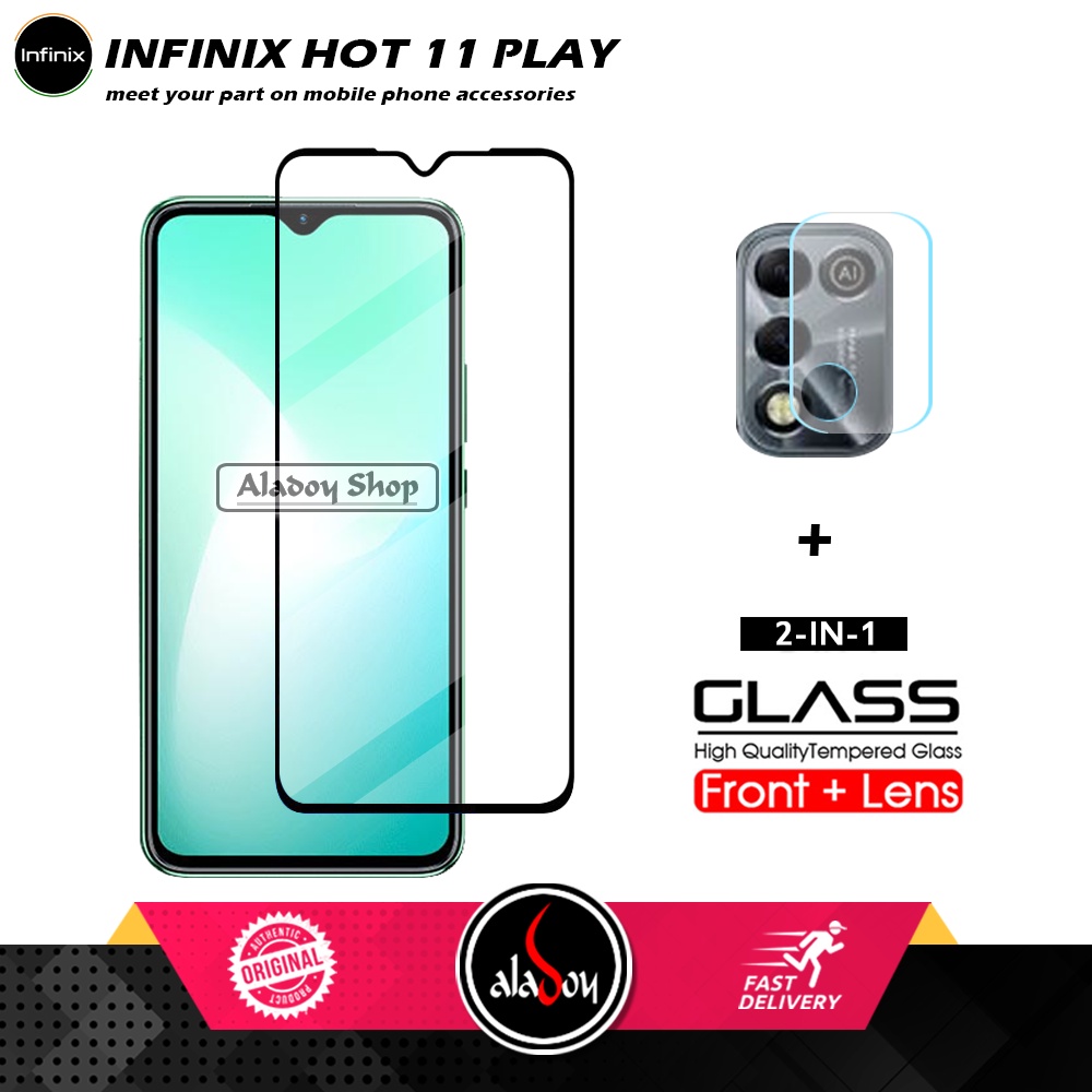 PAKET Tempered Glass Layar Infinix Hot 11 Play 2022 Free Tempered Glass Camera