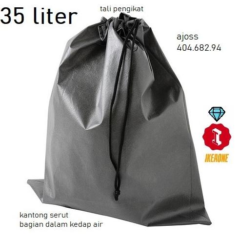 Waste Sorting Bag Dark Grey 56X67Cm 35L Kantong Serut Plastik Travel PromoR24A
