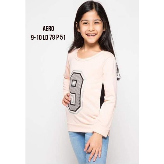 Kaos Panjang Sweater Anak Perempuan Aero Girls