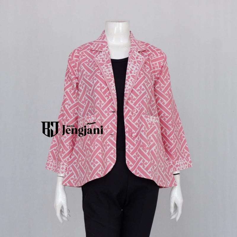 Blazer Batik Nagita | Vest Batik Kekinian | Bolero Batik Kantor Seragam